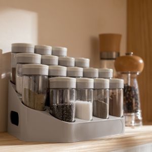 Set 16 Especieros con Rack Tipo Escalera 10,8x16x25,9 cm