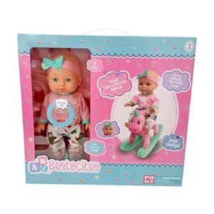 Muñeca Bostecitos Balancin Unicornio Rosado