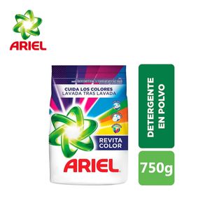 Detergente en Polvo Ariel 750 Gramos Revitacolor