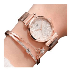 Set de Reloj + Pulsera de Lujo para mujer