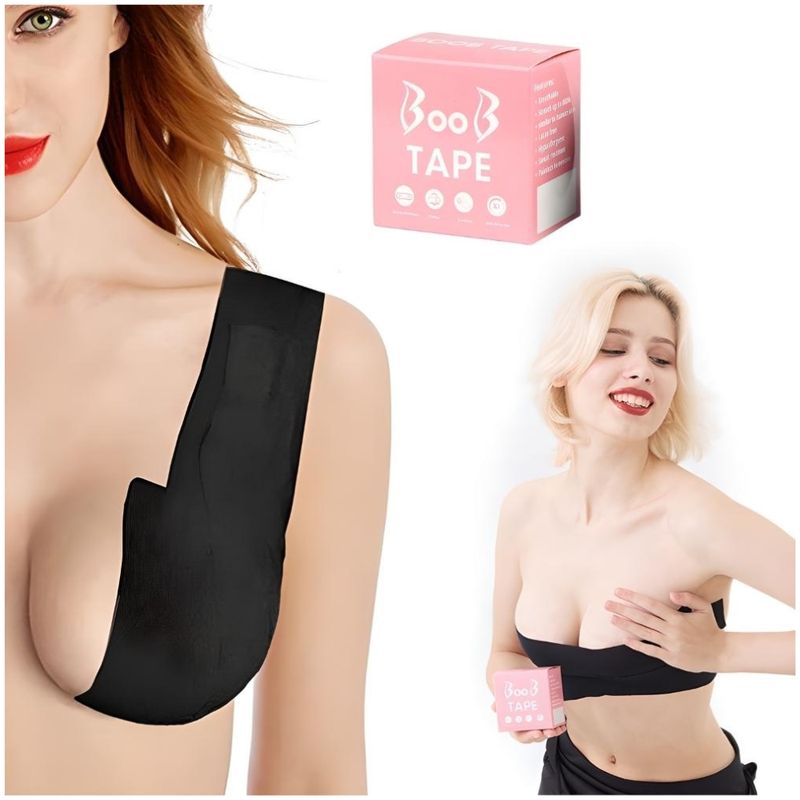 Boob Tape Cinta Brasier Sujetador Invisible Levanta Busto Negro 123B - Real  Plaza