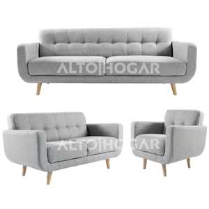 Juego de Sala 3 2 1 Lindsey Alto Hogar Gris