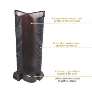 Rascador Protector de Sillones Inca Miau Color caoba