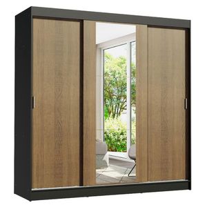 Ropero Madesa Reno 3 Puertas Corredizas Armario Doble con Espejo