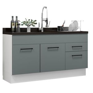 Armario Fregadero Madesa Agata 150 cm 2 Puertas y 2 Cajones (Sin Encimera ni Fregadero)