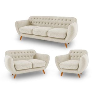 Juego de Sala Ceres 321 AZYA Muebles Beige