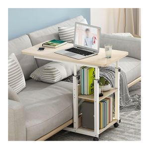 Mesa Escritorio Para Laptop Con Ruedas Portátil Ajustable Marrón Claro