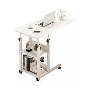 Mesa Escritorio Para Laptop Con Ruedas Portátil Ajustable Blanca