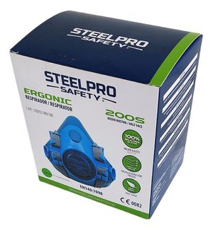 Ergonic Respirador 200S Steelpro Silicona Medio Rostro T:S Pack X 6