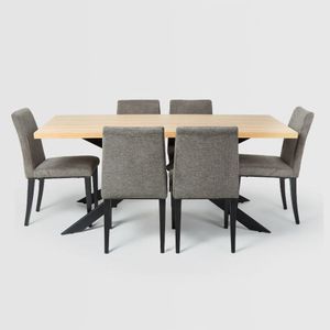 Juego  de  Comedor  Marcelo  Grafito  6  Sillas