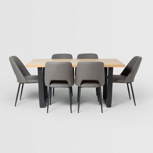 Juego  de  Comedor  Marco  Gris  6  Sillas