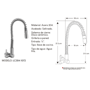 Llave ganso con resorte XM LC304-1072