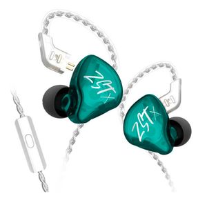 Audífonos KZ ZST X In Ear Cable con Micrófono Cyan