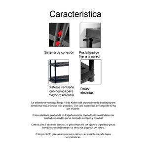 Estanteria Mega 18" Ventilada