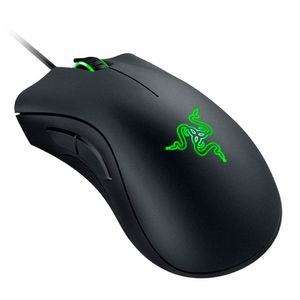 Mouse gamer Razer Deathadder Essential, 5 botones, 6400 dpi, luz verde, negro
