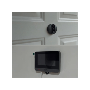 Timbre Ojo Mágico Para Puerta Con Pantalla Wifi Color Gris