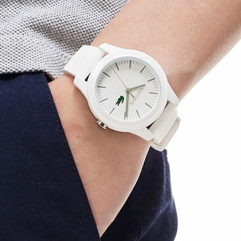 Reloj Lacoste 2010984 Analogico para Hombre Correa de Silicona Blanco Real Plaza