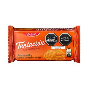 Galleta VICTORIA Tentación Sabor de Naranja Bolsa 43g Paquete 6un