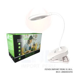 Lámpara De Escritorio Clip Táctil Multifuncional Cn-L3801b BLANCO