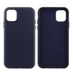 Case para iPhone 11, piel sintetica, amortiguador de choques, azul