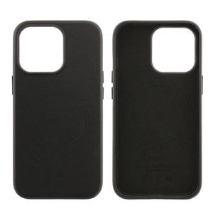 Case para iPhone 13 Pro, piel sintentica, con MagSafe para carga inalámbrica, para accesorios magnéticos, negro