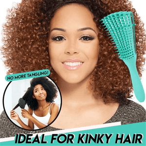 Peine Cepillo Flexible Desenredante para Cabello Ondulado Rizado Afro