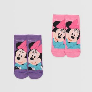 Medias Antideslizantes Pack De 2 Minnie Mouse Para Niña