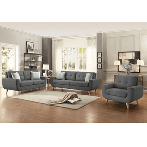 Juego de Sala 3 2 1 Karime Gris Oscuro