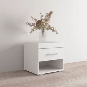 Mesa de Noche 1 cajón Tokyo color Blanco TU MESITA