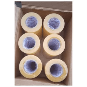 Caja de 36 Rollos de Cinta Embalaje 400 Yard 366 Metros Transparente