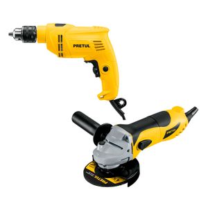 Taladro Percutor 1/2" 550W 26119 Pretul + Amoladora 4 1/2" 700W 22360 Pretul