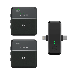 Micrófono Lavalier Inalámbrico Dual Lightning Tipo C SX31
