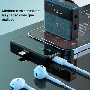 Micrófono Lavalier Inalámbrico Dual Lightning Tipo C SX31