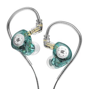 Audifonos Con Cable Kz Edx Pro Stage Monitor Dual Magnético Dinámico Sin Micrófono Transparente