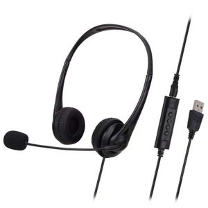 Audifonos Con Cable Sy490Mv Puerto Usb+3,5 Mm Cancelación De Ruido Con Cable Negro