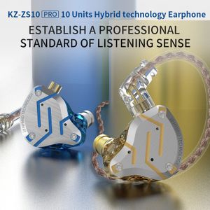 Audifonos Internos Con Cable Kz Zs10 Pro Hifi Music Gold Sin Micrófono