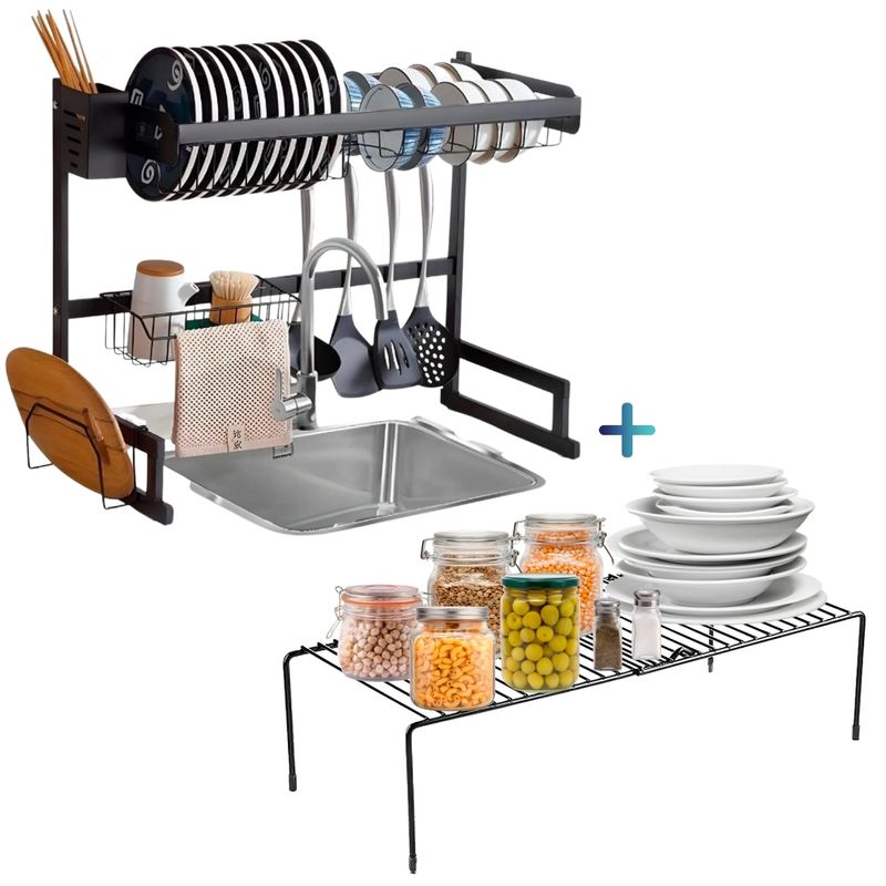 Escurridor Estante Organizador de Platos Para Cocina 65 cm - Real Plaza