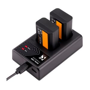 Kit Cargador Doble K&F Concept+2 Baterias Sony NP-FW50 KF28.0015