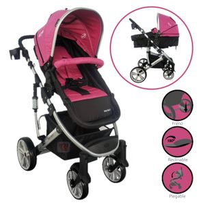 Coche Moises Deportivo Baby Kits Spring Fucsia