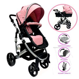 Coche Moises Deportivo Baby Kits Spring Plus Rosado