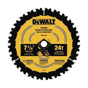 Disco de Sierra 7 1/4" 24 D ToughTrack Dewalt DWA171424: