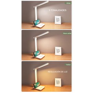 Lámpara De Escritorio USB Touch Minimalista Sofisticada Escritorio Celular Blanco