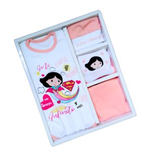 Ropa de Bebe Super Niña Recién Nacida Naranja Clara 0 A 4 Meses