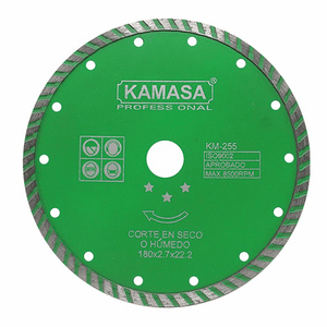 Disco Diamantado Turbo 7" Húmedo Seco Verde Kamasa KM255