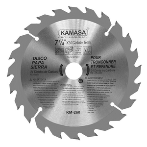 Disco Sierra para Madera 7-1/4" 24 Dientes Kamasa KM260