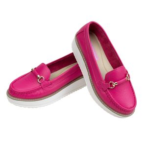 Zapato Mocasin Plataforma Mujer Corelli Daniela Fucsia