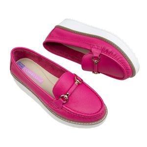 Zapato Mocasin Plataforma Mujer Corelli Daniela Fucsia