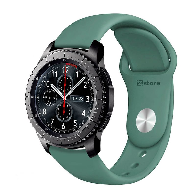 Correa Compatible Con Samsung Galaxy Gear S3 Frontier Verde Pino Broche 22mm Real Plaza