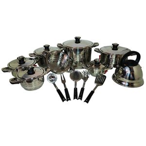Set de Ollas Gourmet Suprema 20 Piezas Acero Garantizado