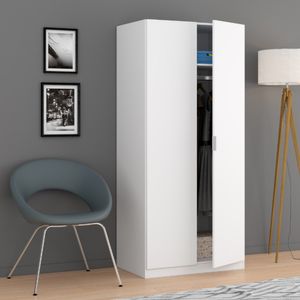 Ropero Clásico 2 puertas Pioner color Blanco TU MESITA